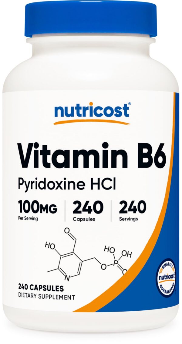 Version 1.0.0 Nutricost Vitamina B6 100mg suplemento en cápsulas salud y energía