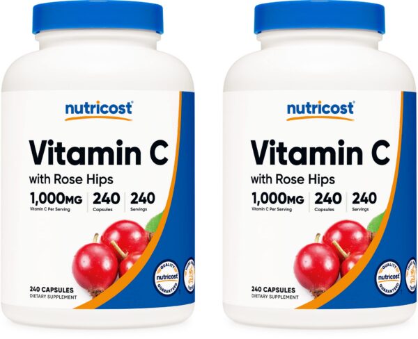 Nutricost vitamina c cápsulas pack 2 botellas 1025mg