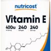 Version 1.0.0 Nutricost vitamina e 400 ui cápsulas blandas botella
