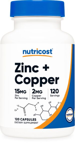 nutricost-zinc-cobre-capsulas-frasco-frontal Frasco frontal Nutricost zinc cobre cápsulas