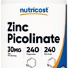 Botella Nutricost Zinc Picolinato frente