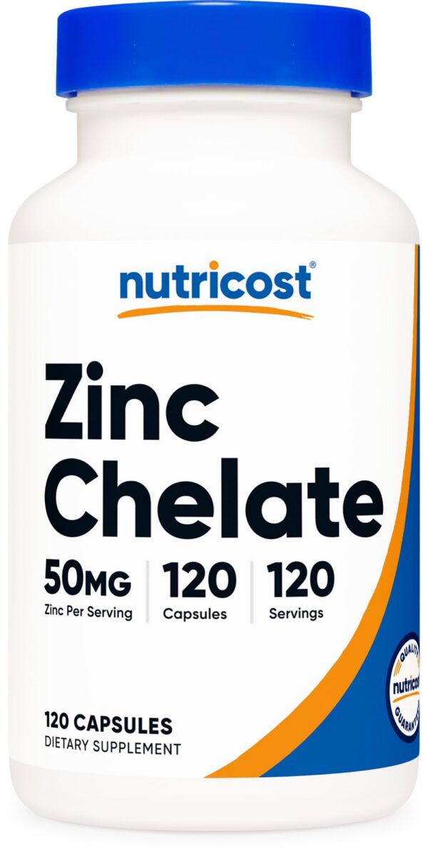 Version 1.0.0 Frasco de Nutricost Zinc Quelado 50 mg