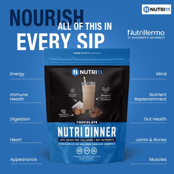 Detalle de etiqueta NutriDinner ingredientes