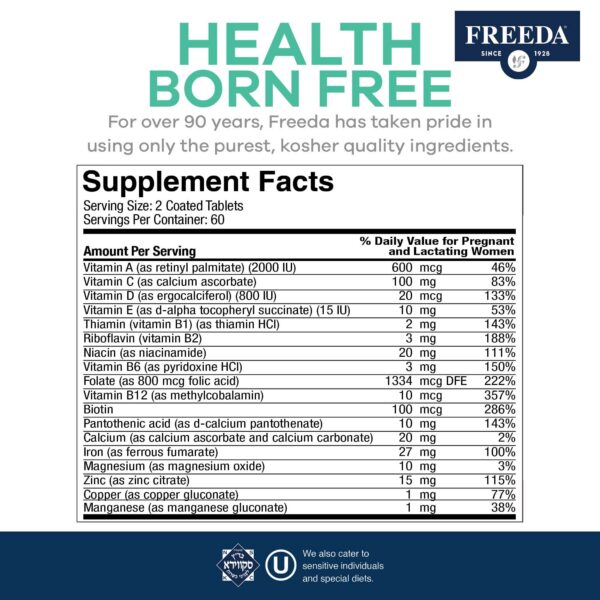 Nutrientes esenciales para madre y bebé FREEDA Mini prenatal