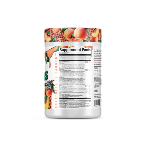 Etiqueta frontal de Nutrifitt Epic Greens Georgia Peach