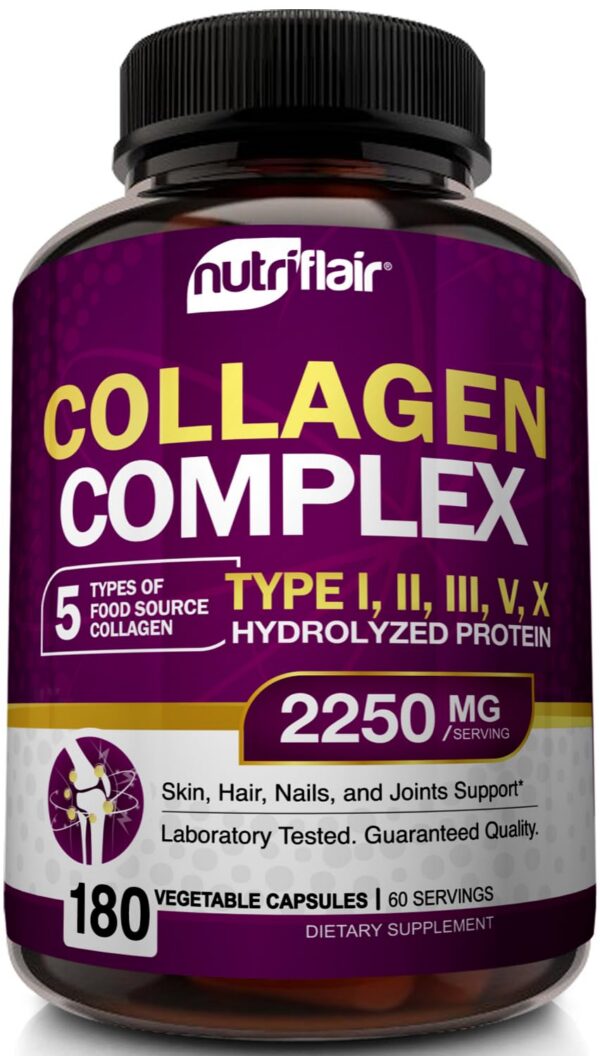 Version 1.0.0 Frente de la botella NutriFlair Collagen