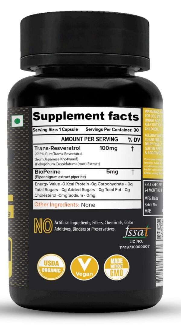 Etiqueta NutriJa Trans Resveratrol