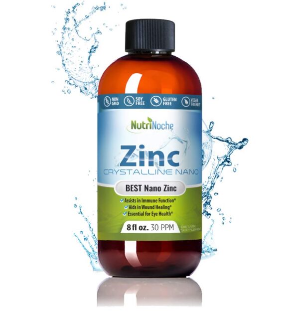 Frasco de zinc líquido NutriNoche con etiqueta