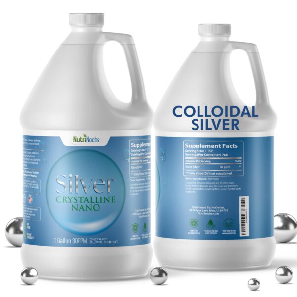 Version 1.0.0 NutriNoche plata coloidal botella