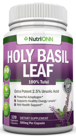Version 1.0.0 Cápsulas de albahaca sagrada NutriONN 500mg 120 cápsulas veganas