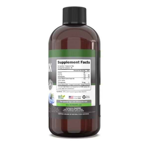Etiqueta frontal de NutriONN Aceite