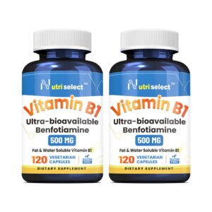 NUTRISELECT Vitamina B1 500 mg frascos 2 paquetes