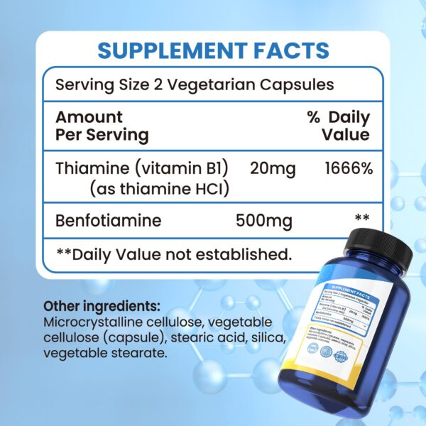 Suplemento Nutriselect benfotiamina vitamina b1 120 cápsulas