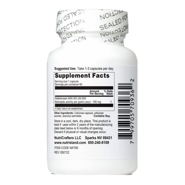 Cápsulas vegetarianas Nattokinase