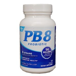 Frasco de Nutrition Now Pb 8 Acidófilus 120 cápsulas