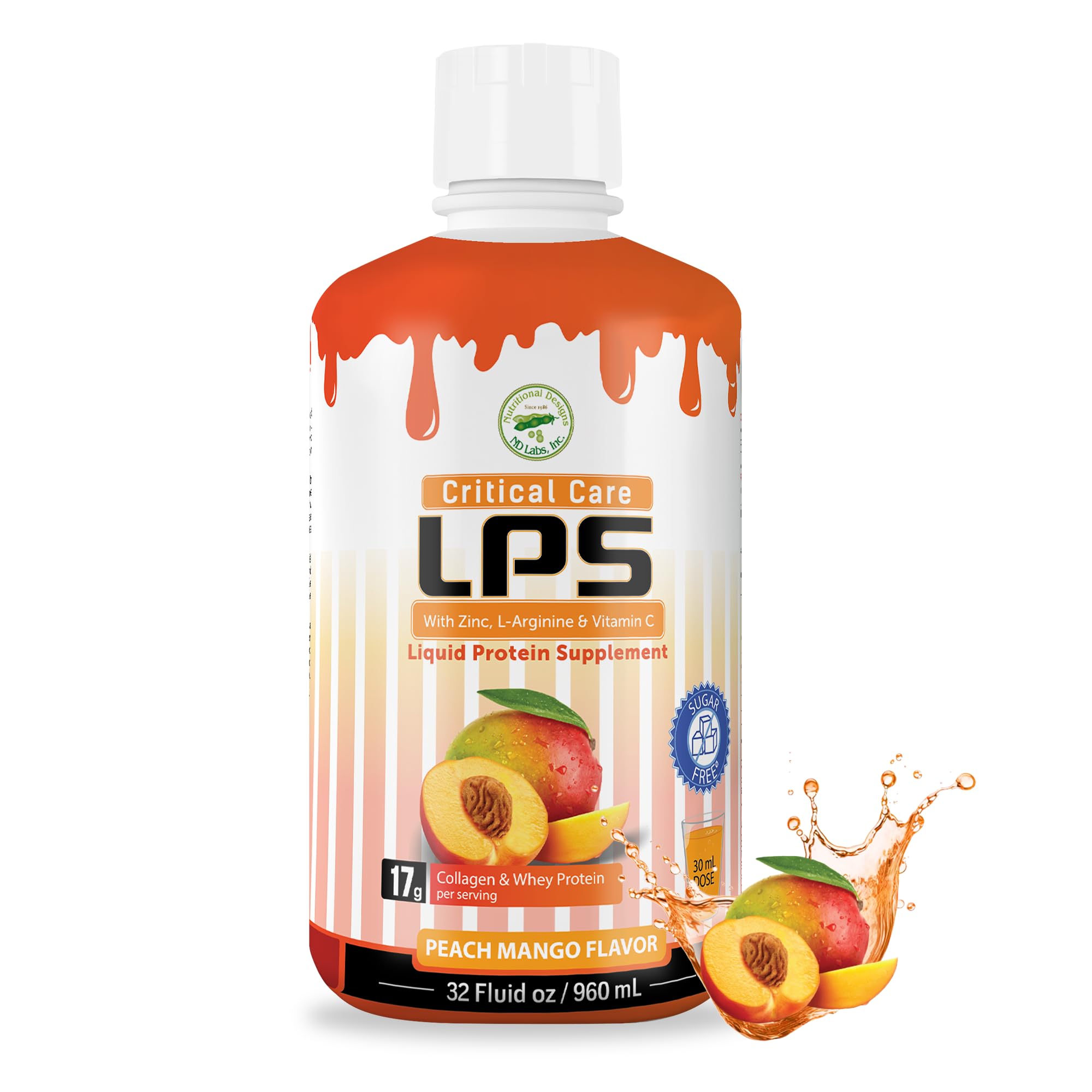Nutritional Designs LPS colágeno líquido y whey 32oz