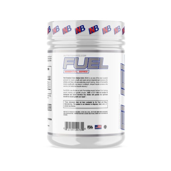 Frasco de NutritionBizz BCAA polvo