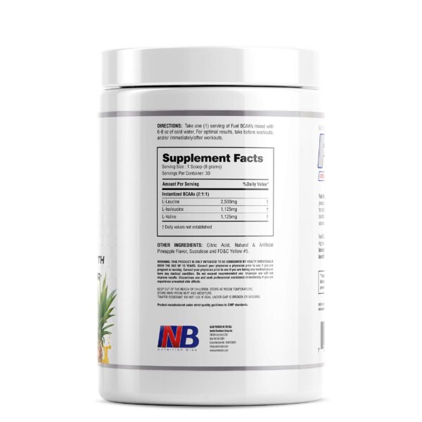 Tarro y taza de preparación BCAA Piña