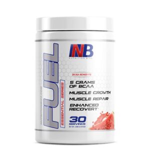 Frasco de NutritionBizz Fuel 2:1:1 BCAA Powder