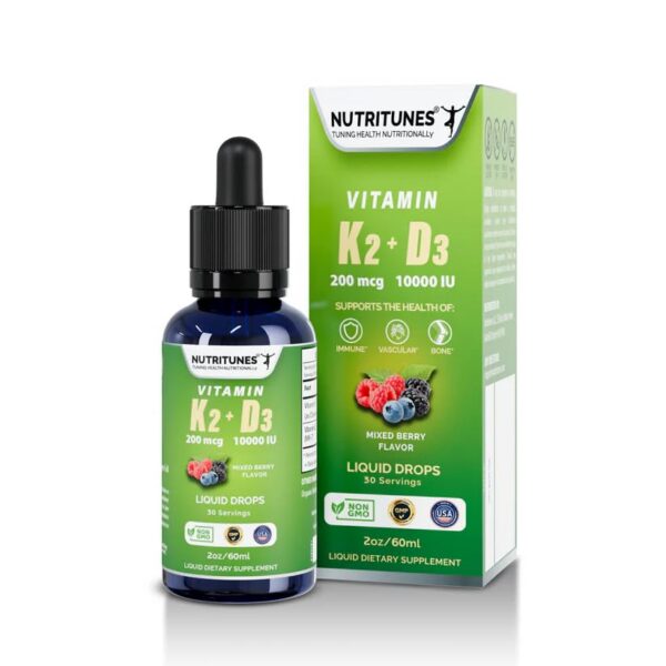 Frasco de Nutritunes K2 D3 con gotero