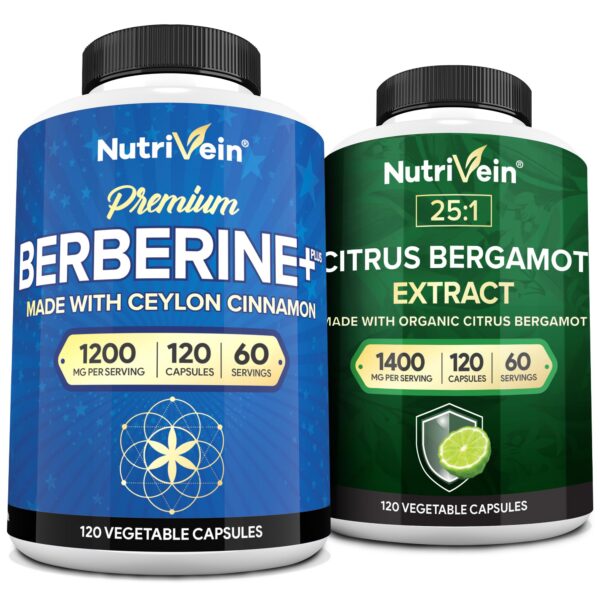 Nutrivein berberina y bergamota combo 120 cápsulas salud