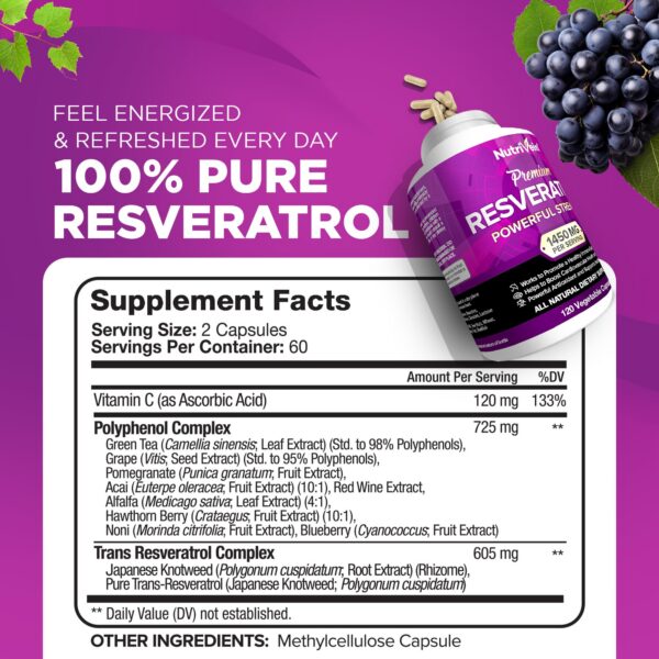 Etiqueta de Nutrivein resveratrol-multivitaminas