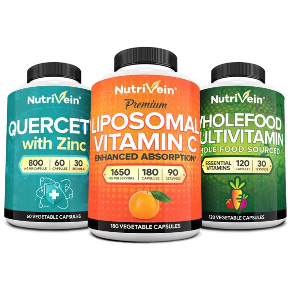 Frente de la botella Nutrivein Multivitaminas con Vitamina C liposomal