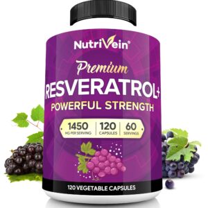 Version 1.0.0 Frente de frasco Nutrivein Resveratrol 1450 mg