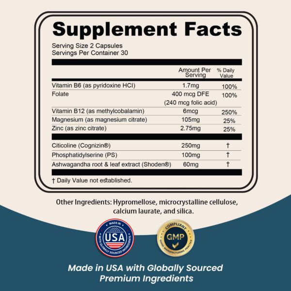 Version 1.0.0 Cápsulas nootrópicas NutriWit para función cognitiva y enfoque