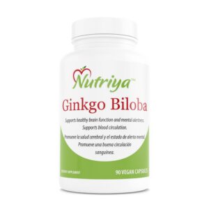 Nutriya Ginkgo Biloba frasco suplemento salud cognitiva