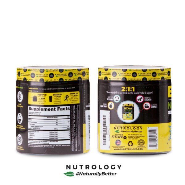 Información de ingredientes Nutrology BCAA Natural