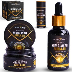 Frente de frasco NutroTonic Shilajit Himalaya en resina y gotas