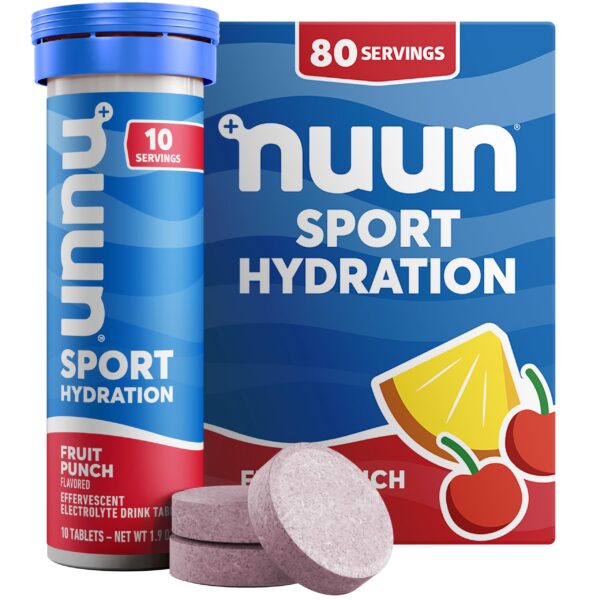 Nuun Sport tabletas electrolíticas sabor frutas paquete completo