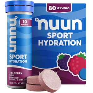 Nuun Sport tabletas electrolitos tri berry hidratación activa
