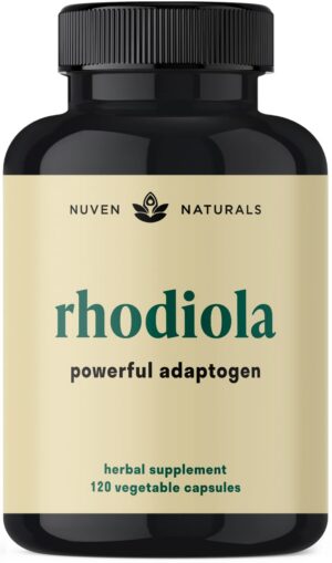 Version 1.0.0 Nuven Naturals Rhodiola Rosea frasco y etiqueta