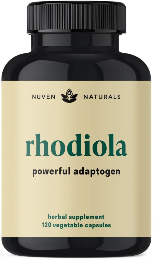 Version 1.0.0 Nuven Naturals Rhodiola Rosea frasco y etiqueta