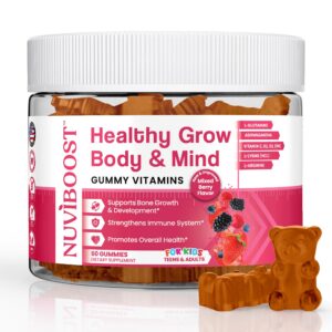 Botella de gomitas NUVIBOOST Healthy Grow para crecimiento saludable