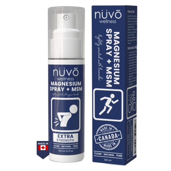 Version 1.0.0 Frente del spray de magnesio con MSM NUVO WELLNESS