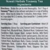 Etiqueta del producto Toxaway Tea 6 oz