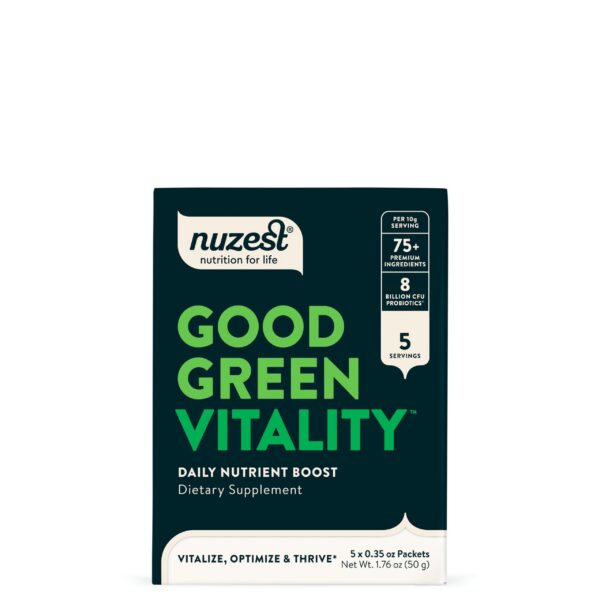 Nuzest Greens Powder Good Green Vitality en paquete