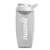 Nuzest Shaker frontal vista con tapa