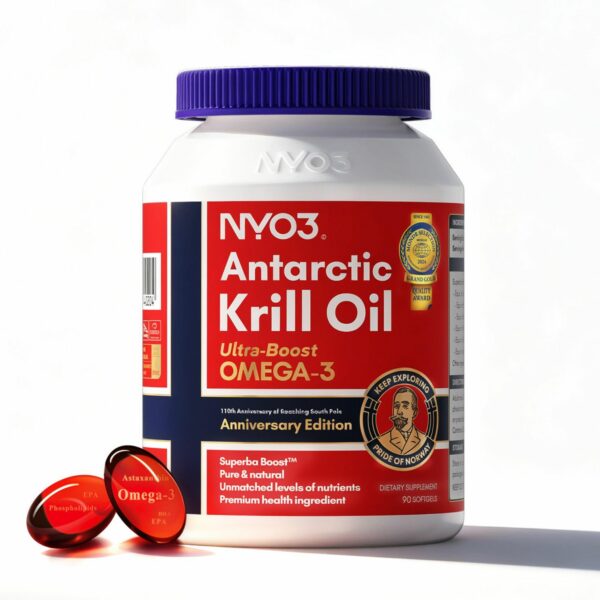 Botella NYO3 Krill Oil frente
