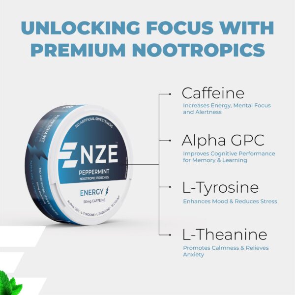 NZE sobres energéticos nootrópicos sin azúcar