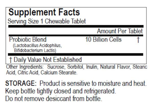 Obleas masticables Dialyvite para salud digestiva y flora intestinal