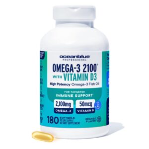 Oceanblue Omega-3 botella y etiqueta