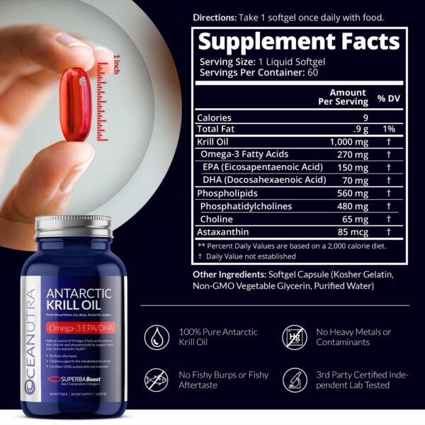 Cápsula blanda Oceanutra Krill Oil