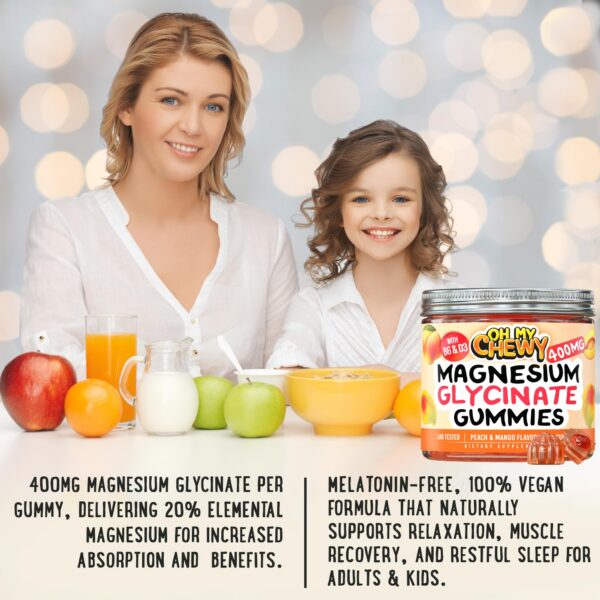 OH MY CHEWY Gomitas de Magnesio – Paquete de dos frascos