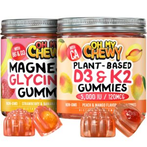 Version 1.0.0 Gomitas OH MY CHEWY Magnesio y D3K2 frasco frontal