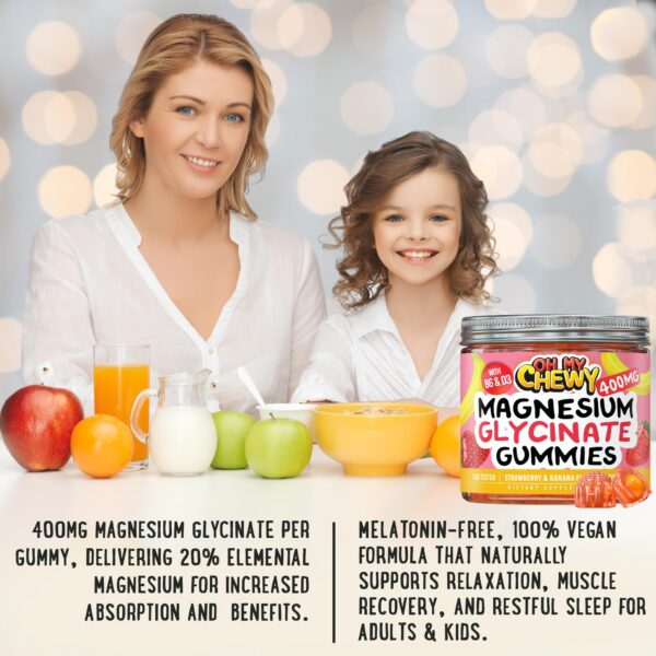 Frasco con gomitas magnesio OH MY CHEWY