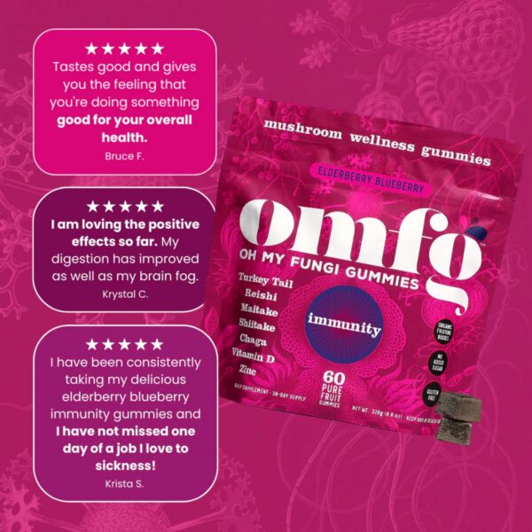 OH MY FUNGI GUMMIES etiqueta frontal